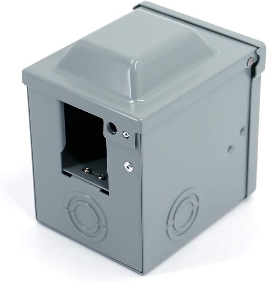 UTSAUTO 30 Amp RV Power Outlet Box Enclosed Lockable Weatherproof Outdoor Electrical 125 Volt Receptacle Plug Box Nema TT-30R Receptacle for RV