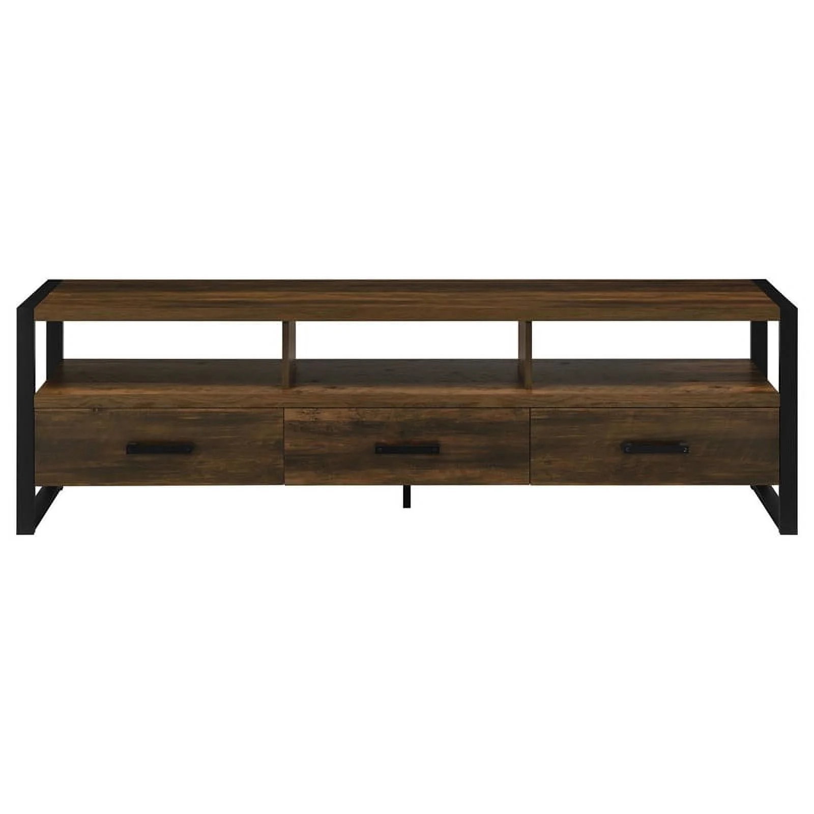 Coaster 3-Drawer Farmhouse Wood TV Stand for TVs up to 75" in Dark Pine Brown