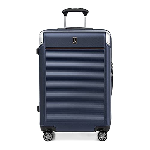 Travelpro Platinum Elite Hardside Expandable Carry on Luggage, 8 Wheel Spinner, TSA Lock, Hard Shell Polycarbonate Suitcase, Metallic Sand