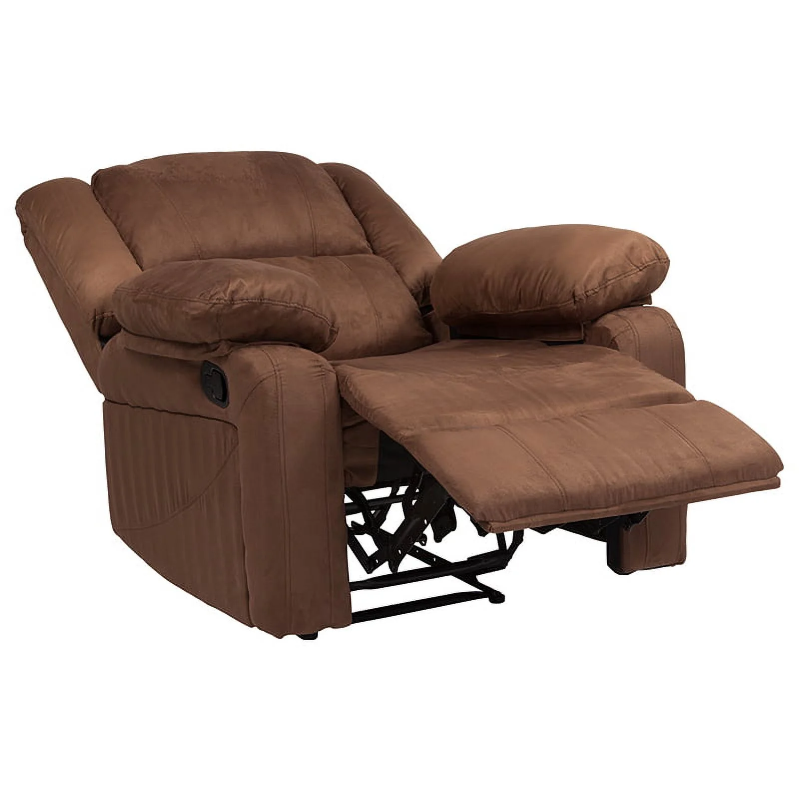 Emma + Oliver Chocolate Brown Microfiber Recliner