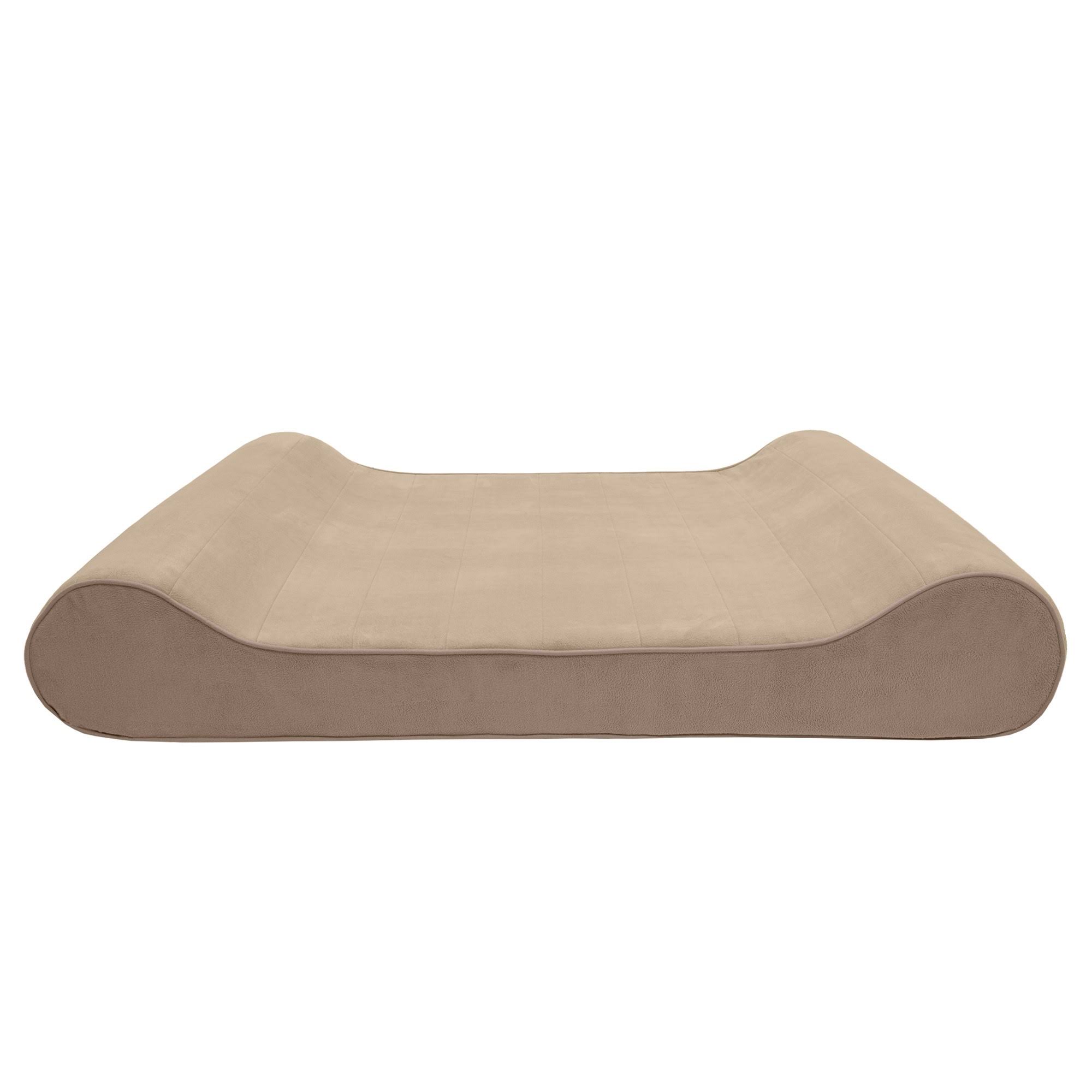 FurHaven Pet Dog Bed | Memory Foam Microvelvet Luxe Lounger Pet Bed for Dogs u0026 Cats (Clay, Giant)