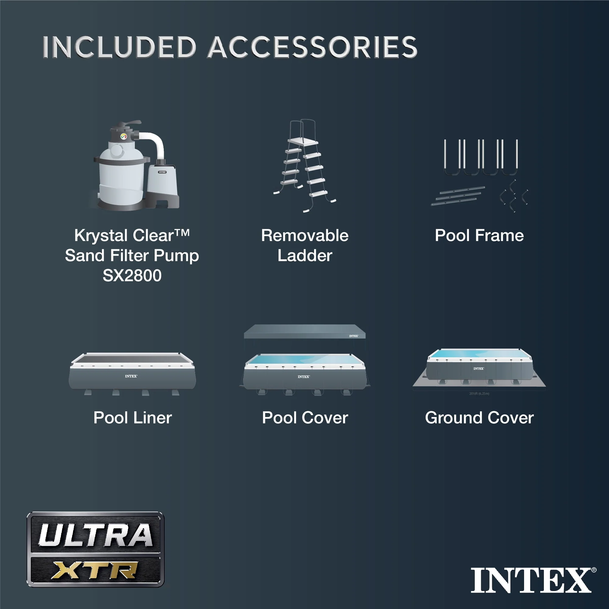 Intex 26373EH 32' x 16' x 52 Rectangular Ultra XTR Frame Swimming Pool w/ Pump
