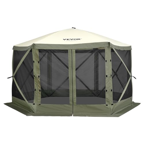 VEVOR Pop Up Gazebo Screen Tent, Pop-Up Instant Gazebo Tents with Mosquito Netting Outdoor Canopy