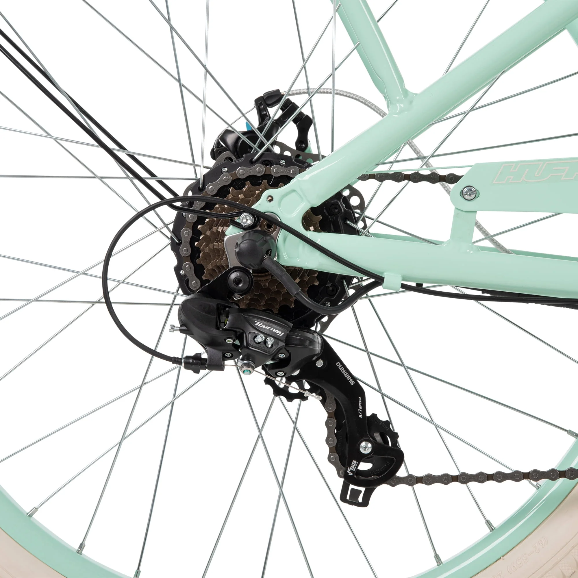 Huffy Nel Lusso 26-in 7-Spd Electric Cruiser Bike with Throttle, Ages 14+ Years,  Mint Green,  36V, 350W