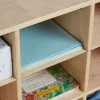 ECR4Kids 20 Cubby Mobile Tray Storage Cabinet, 4x5, Classroom Furniture, Natural
