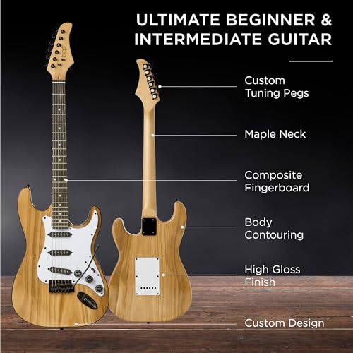 Best Choice Products 39in Full Size Beginner Electric Guitar Starter Kit w/Case, Strap, 10W Amp, Strings, Pick, Tremolo Bar - Sunburst