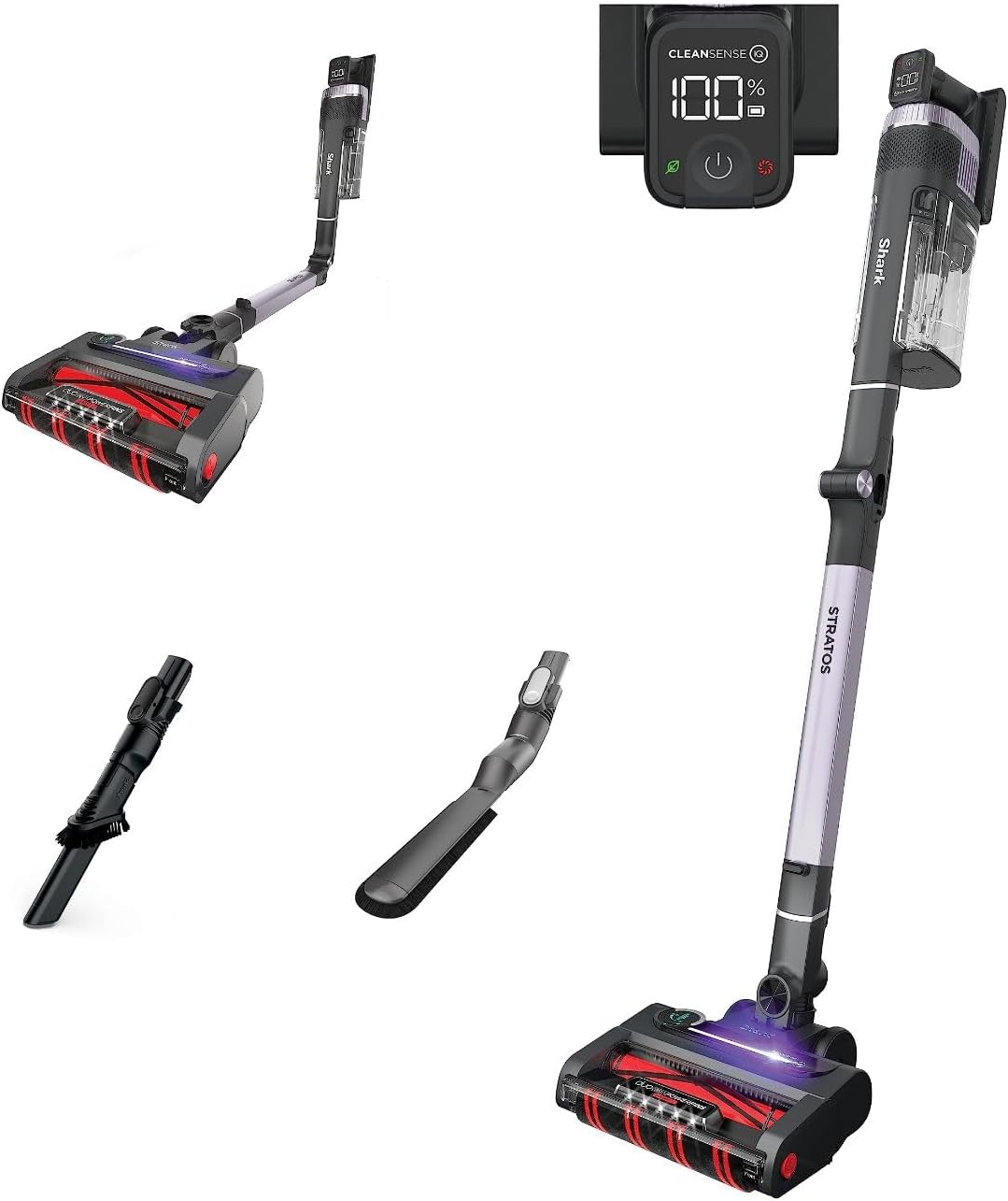 Shark IZ862H Stratos Cordless Vacuum with Clean Sense IQ and Odor Neutralizer, DuoClean PowerFins HairPro