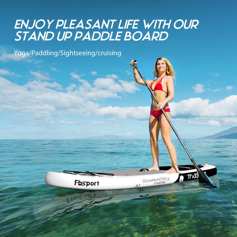 Fbsport Electric Inflatable Paddle Board, Stand UP Paddleboard 11' Length with Electric Pump SUP Accessories