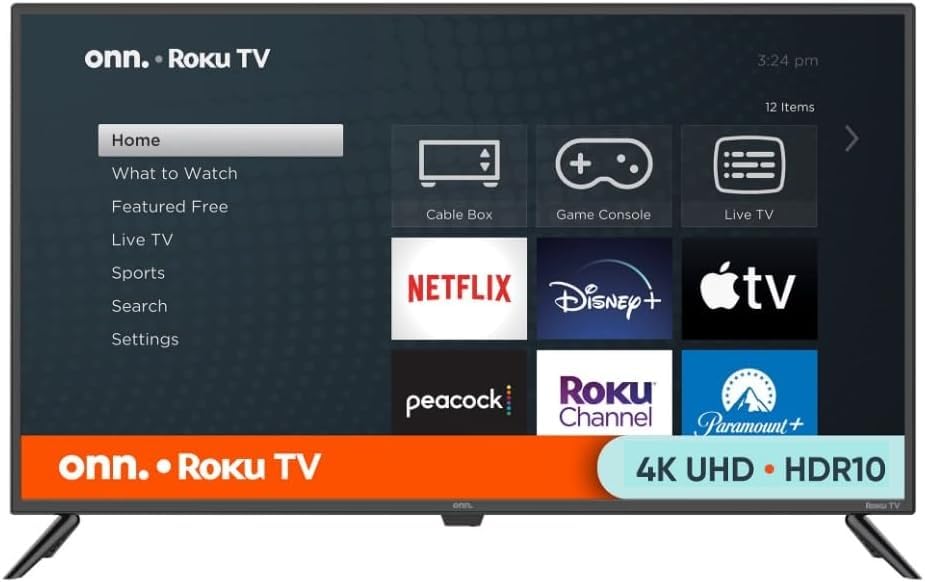 ONN 32-inch Roku Smart TV LED + Free Wall Mount with Wi-Fi Connectivity and Mobile App | Flat Screen TV Compatible with Apple Home Kit | Alexa and