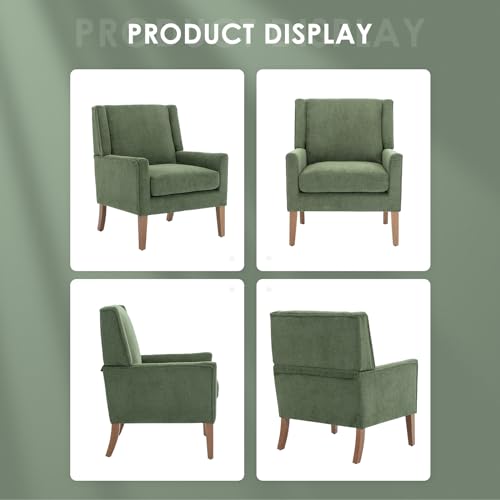 COLAMY Modern Wingback Living Room Chair, Upholstered Fabric Accent Armchair