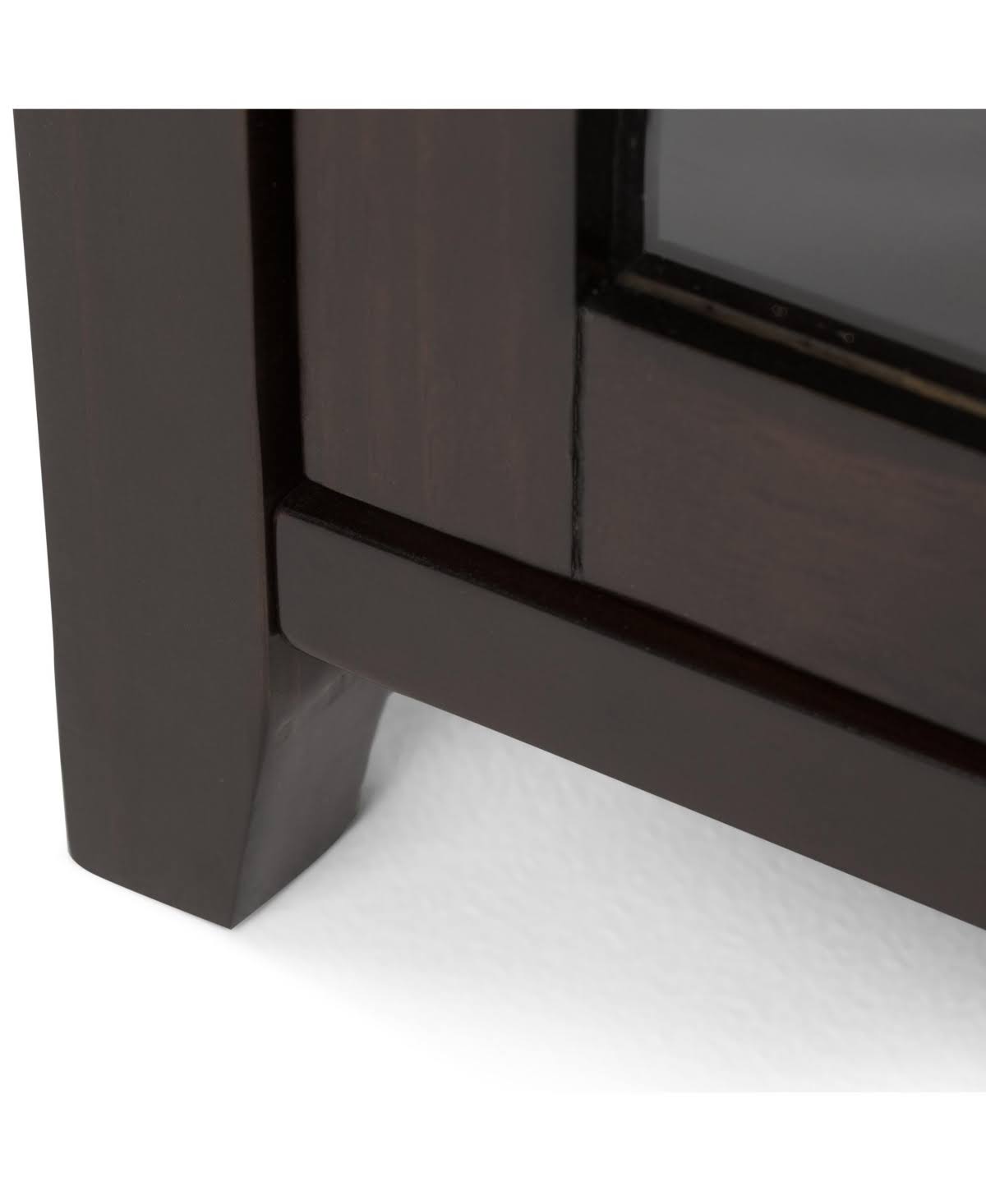 Simpli Home Cosmopolitan Solid Wood Medium Storage Cabinet in Mahogany Brown