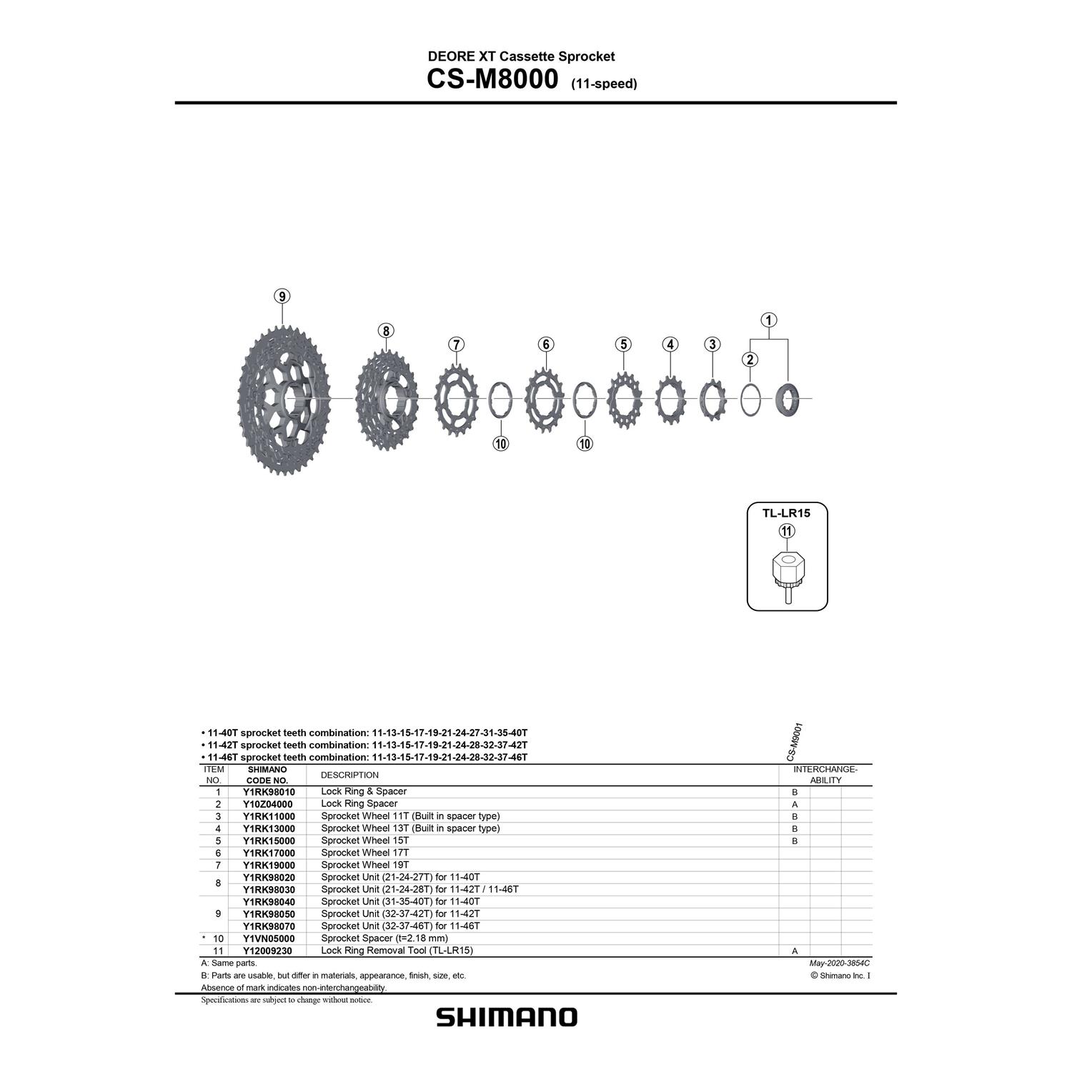 Shimano Deore XT CS-M8000 11-Speed Cassette - Sports Supplies Online Store