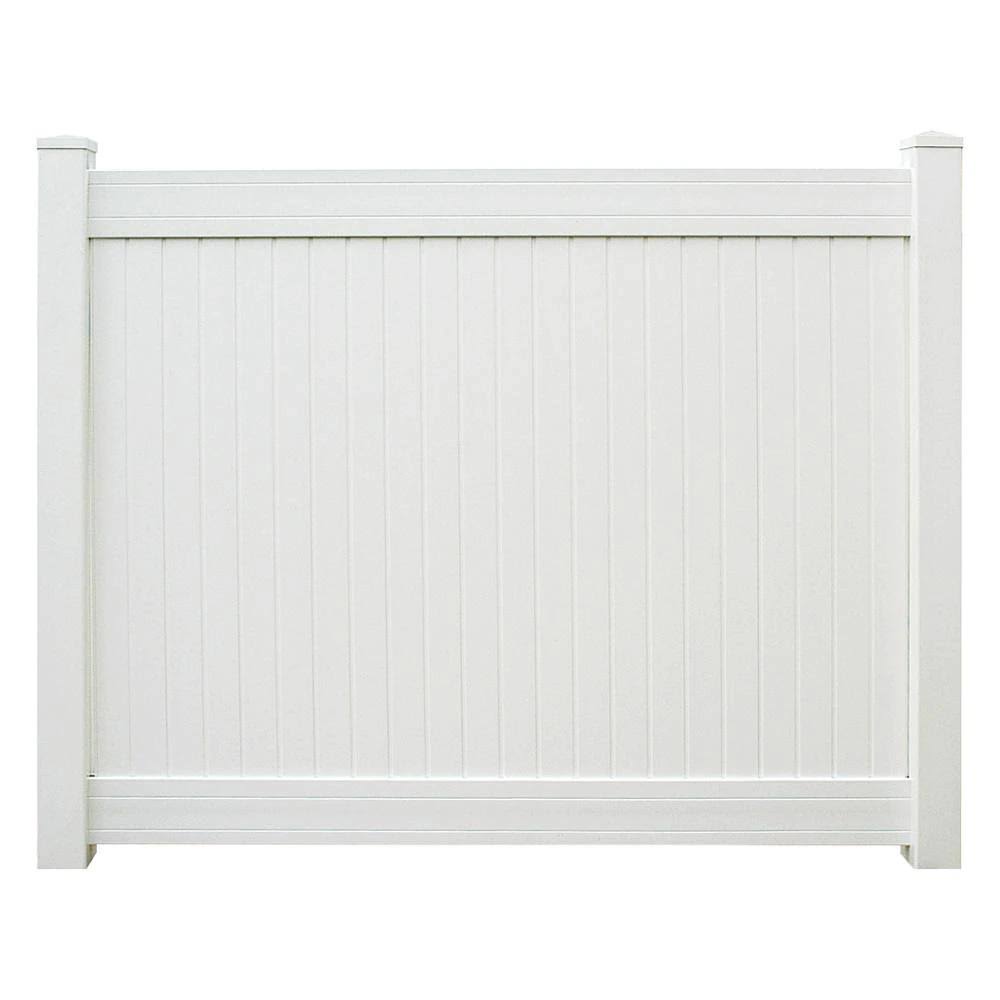 Wexford 6 ft. x 8 ft. White Vinyl Privacy Fence Panel