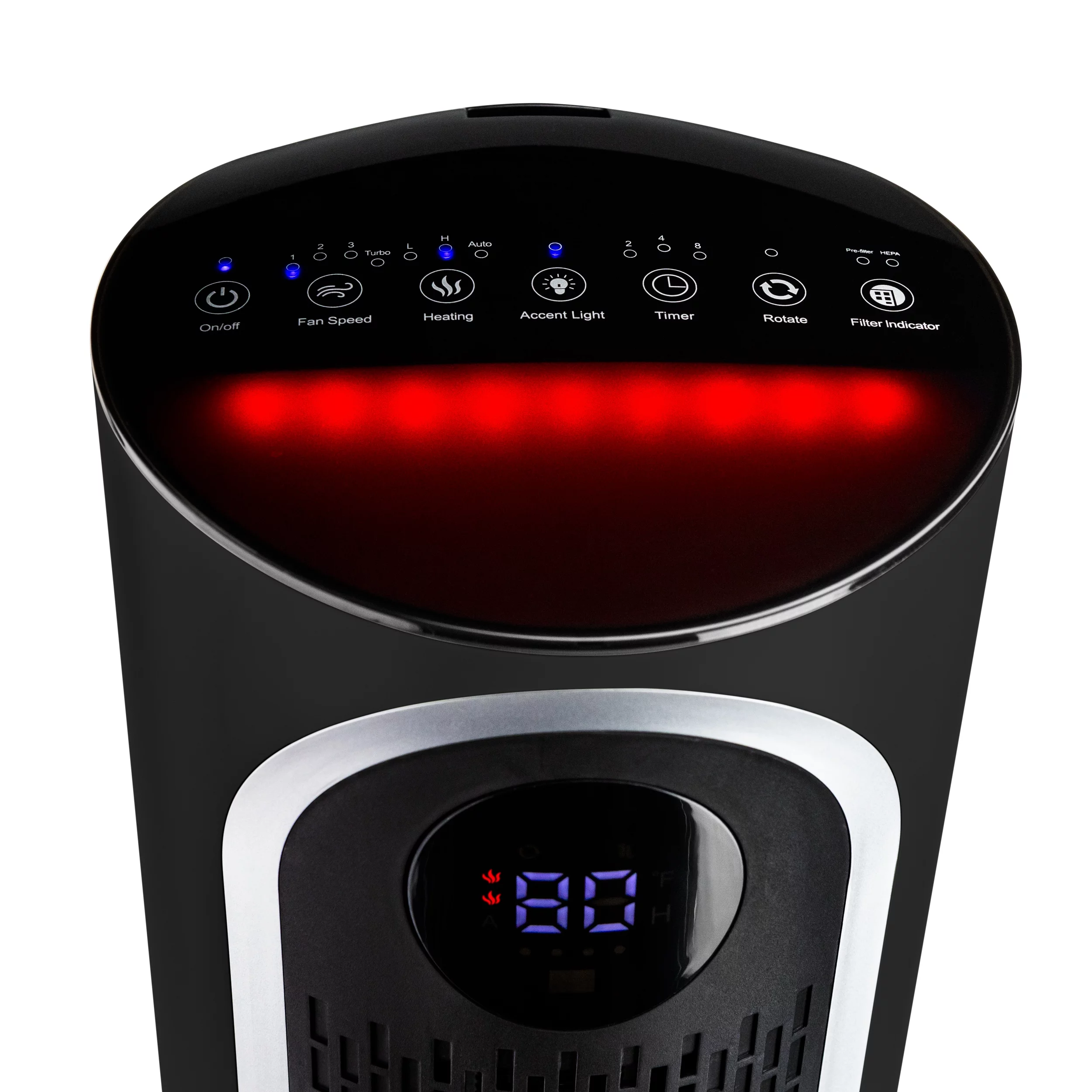 Airvana 3-in-1 Clean Heat Air Purifier/Heater/Fan, Black