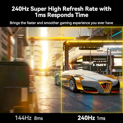 SANSUI 32 Inch Curved 240Hz Gaming Monitor High Refresh Rate, FHD 1080P Gaming PC Monitor HDMI DP1.4, Curved 1500R, 1Ms MPRT, HDR,Metal Stand