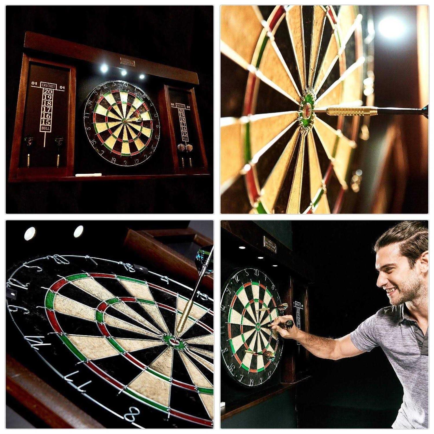 Barrington 40 Dartboard Cabinet with LED Light - Sports Supplies Online Store