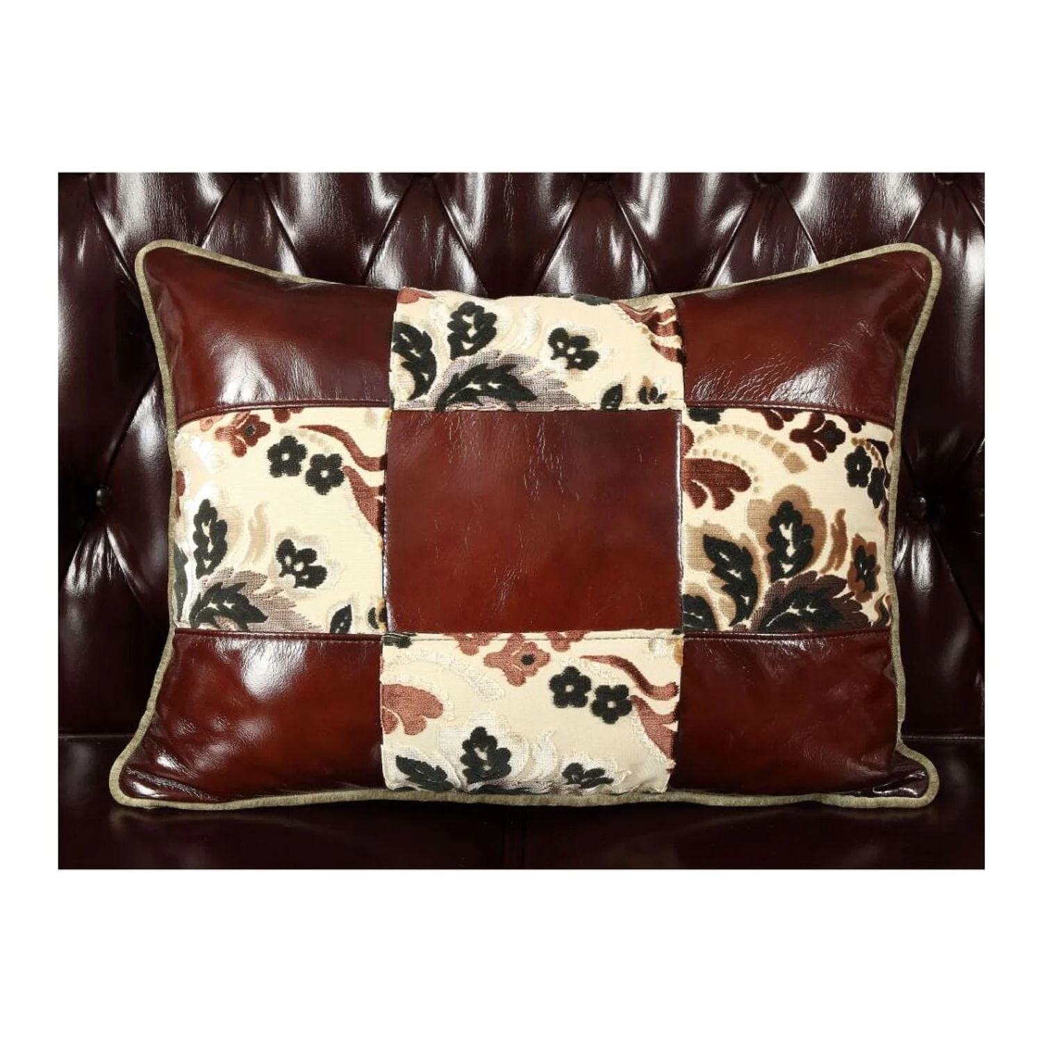 ACME 53072 2 Piece Forsythia Chair with 1 Pillow - Espresso Top Grain Leather Match & Walnut