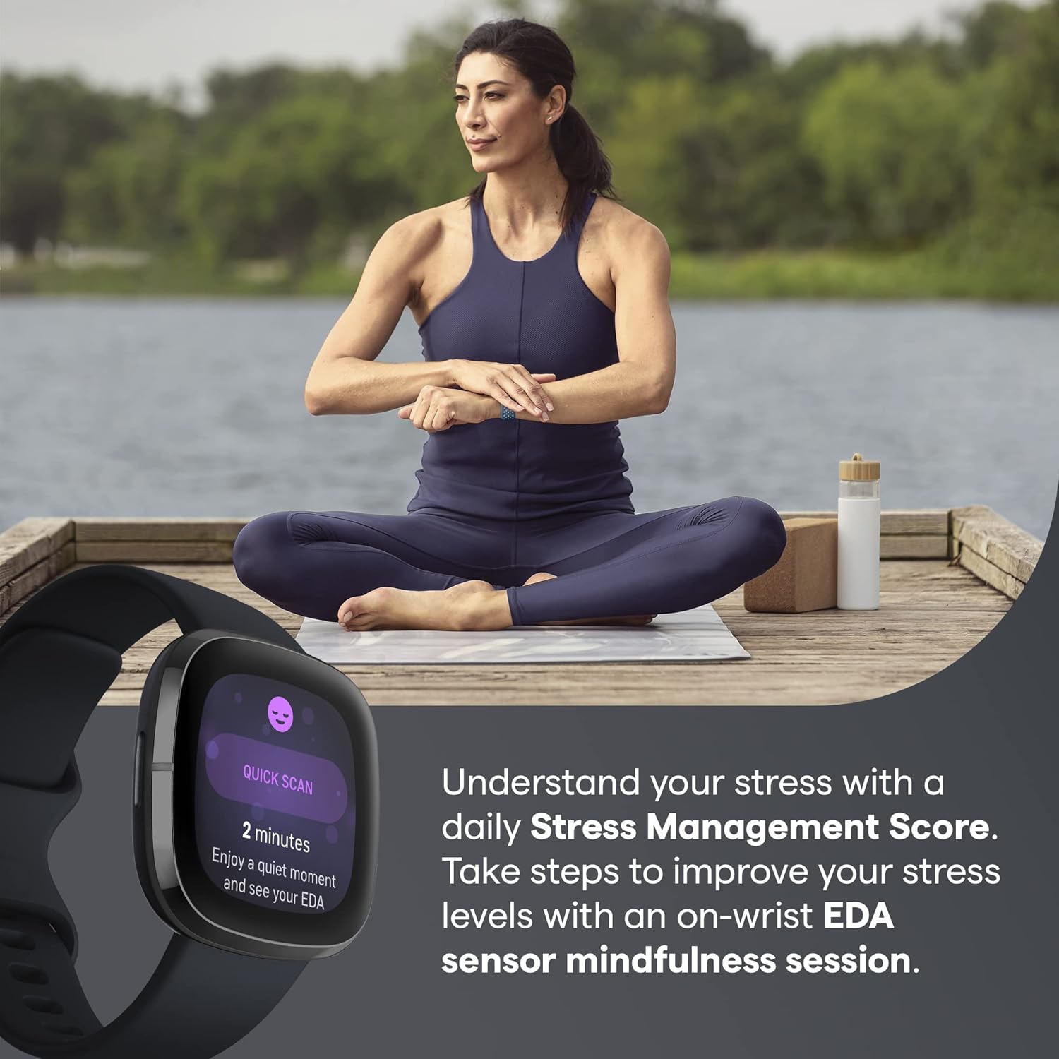 Fitbit Sense Advanced Smartwatch with Tools for Heart Health, Stress Management & Skin Temperature Trends, Carbon/Graphite