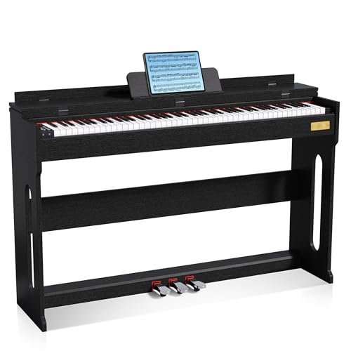 Digital Piano 88 Keys,Keyboard Piano,Touch-Sensitive,Electric Piano,Semi Weighted,Upright,Acoustic,Beginners,Adults,Full Size,Stand,Pedal
