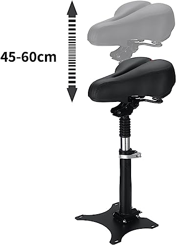 Electric Scooter Seat 45-60 cm Height Adjustable, Leather Saddle with Shock Absorption, Foldable Folding Removable Seat 10/11 inch Electric Scooters