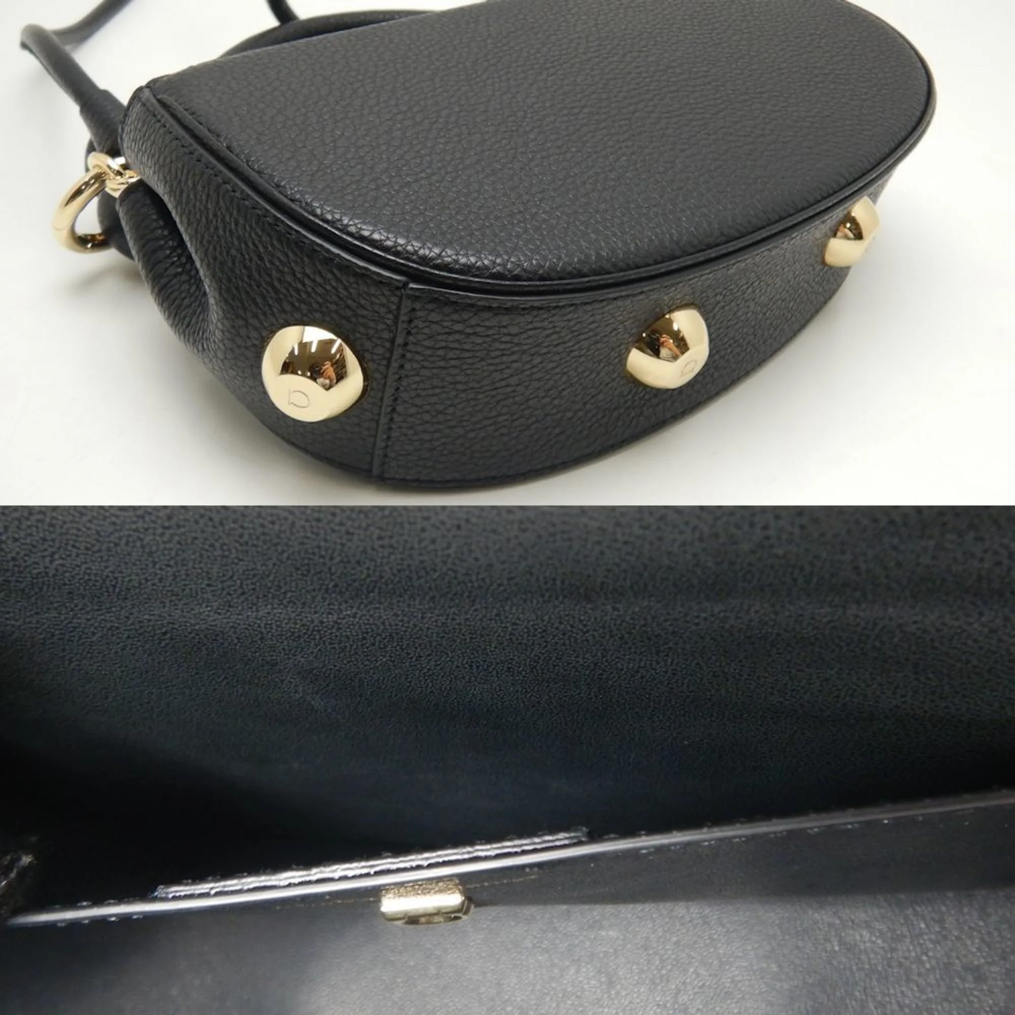 Pre-Owned Salvatore Ferragamo 2WAY 0754149 Handbag Calf Black 250330 (Like New)