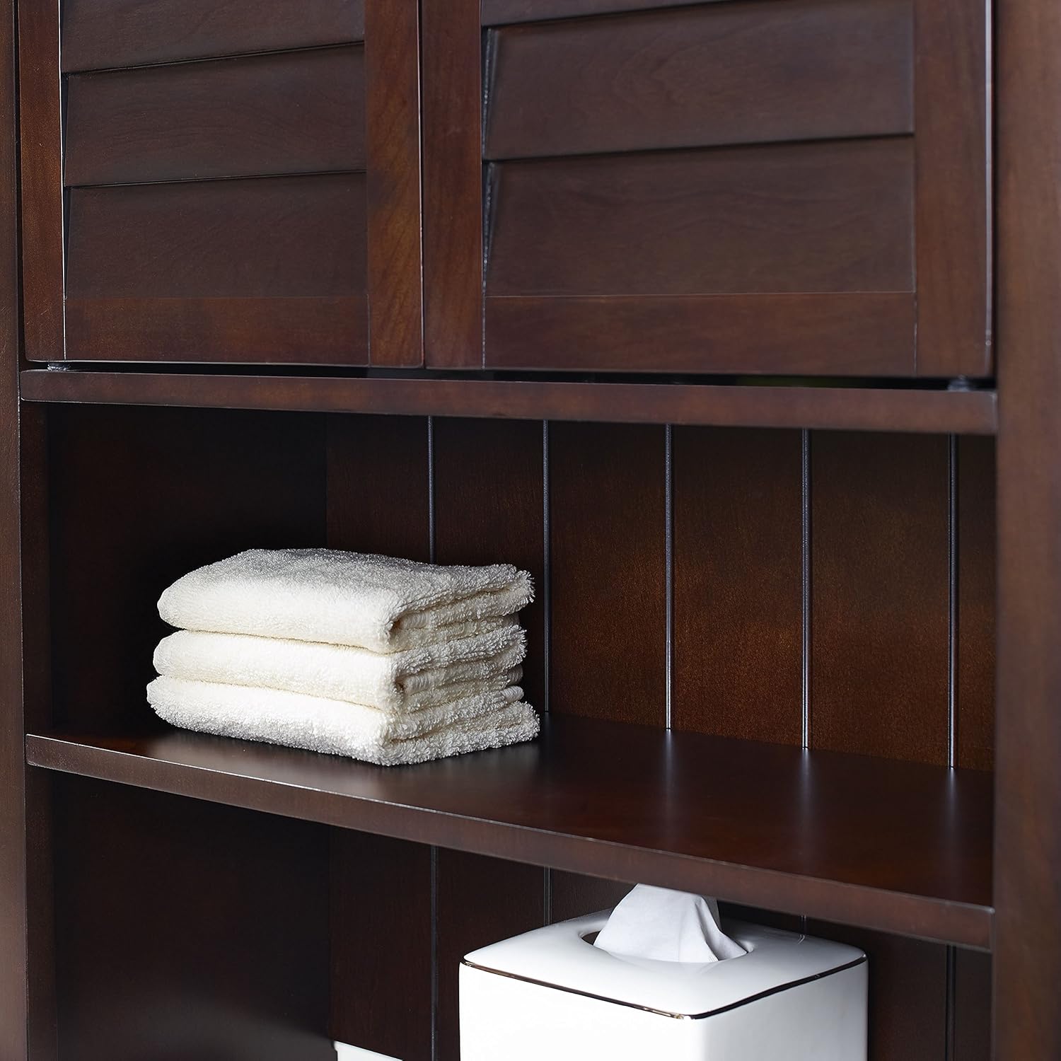 Crosley Furniture Lydia Space Saver Bathroom Cabinet, Espresso
