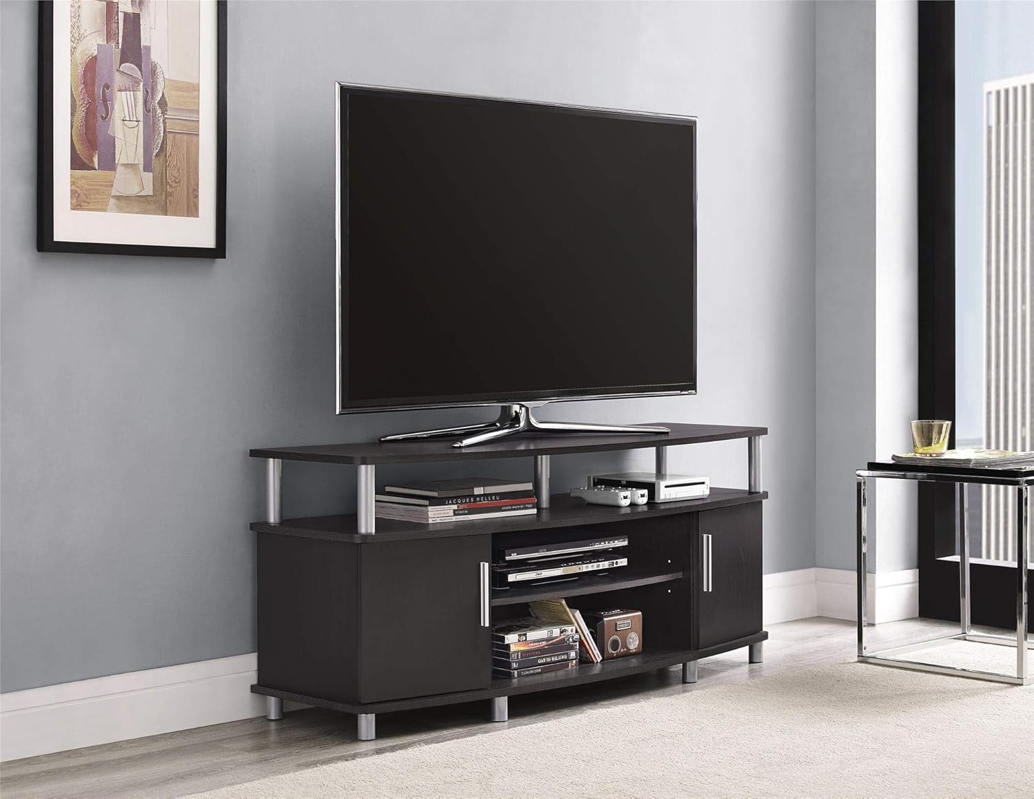 Ameriwood Home Carson Electric Fireplace TV Console for TVs up to 70,  Cherry