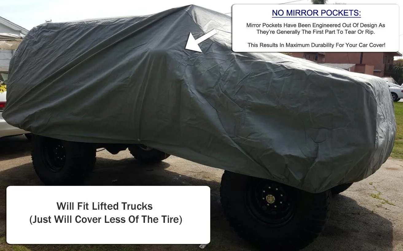 Weatherproof Truck Cover Compatible with 2022-2022 Toyota Tacoma Double Cab5 Ft Bed - 5L Outdoor & Indoor - Protect from Rain, Snow, Hail, Sun