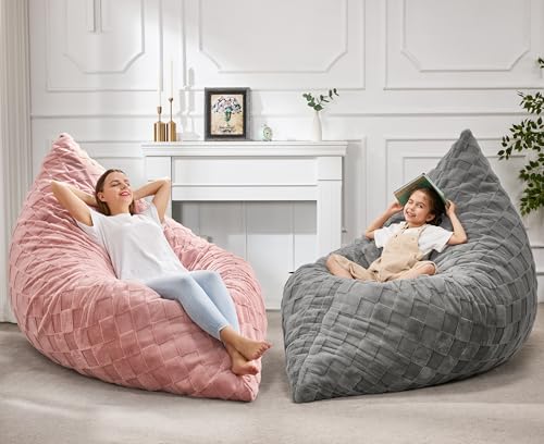 Hobestluk 3 in 1 Bean Bag Chair Giant Bean Bag Chairs Convertible Bean Bag Floor Cushion with Machine Washable Cover