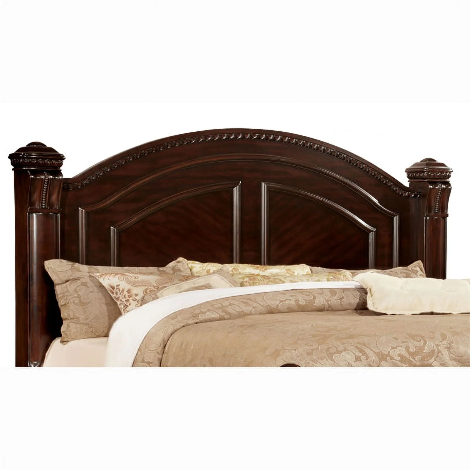 FOA Oulette 3pc Cherry Solid Wood Bedroom Set - King + Nightstand + Chest