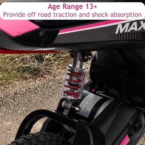 Electric Dirt Bike for Kids, 24V 350W Kids Electric Motorcycle, 3-Speed Modes & Up to 14.29 MPH, Metal Suspension Safe and Shock Proof