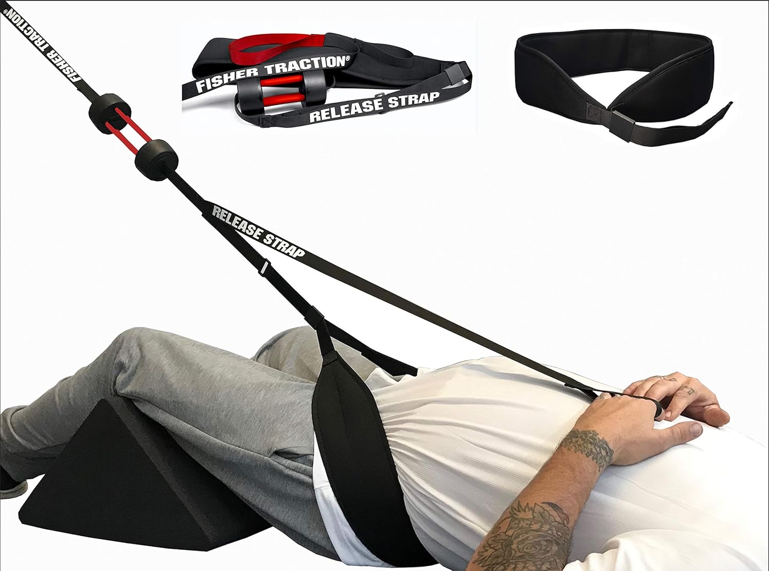 Fisher Traction Back Traction Device for Back Pain Relief, Posture Therapy Corrector