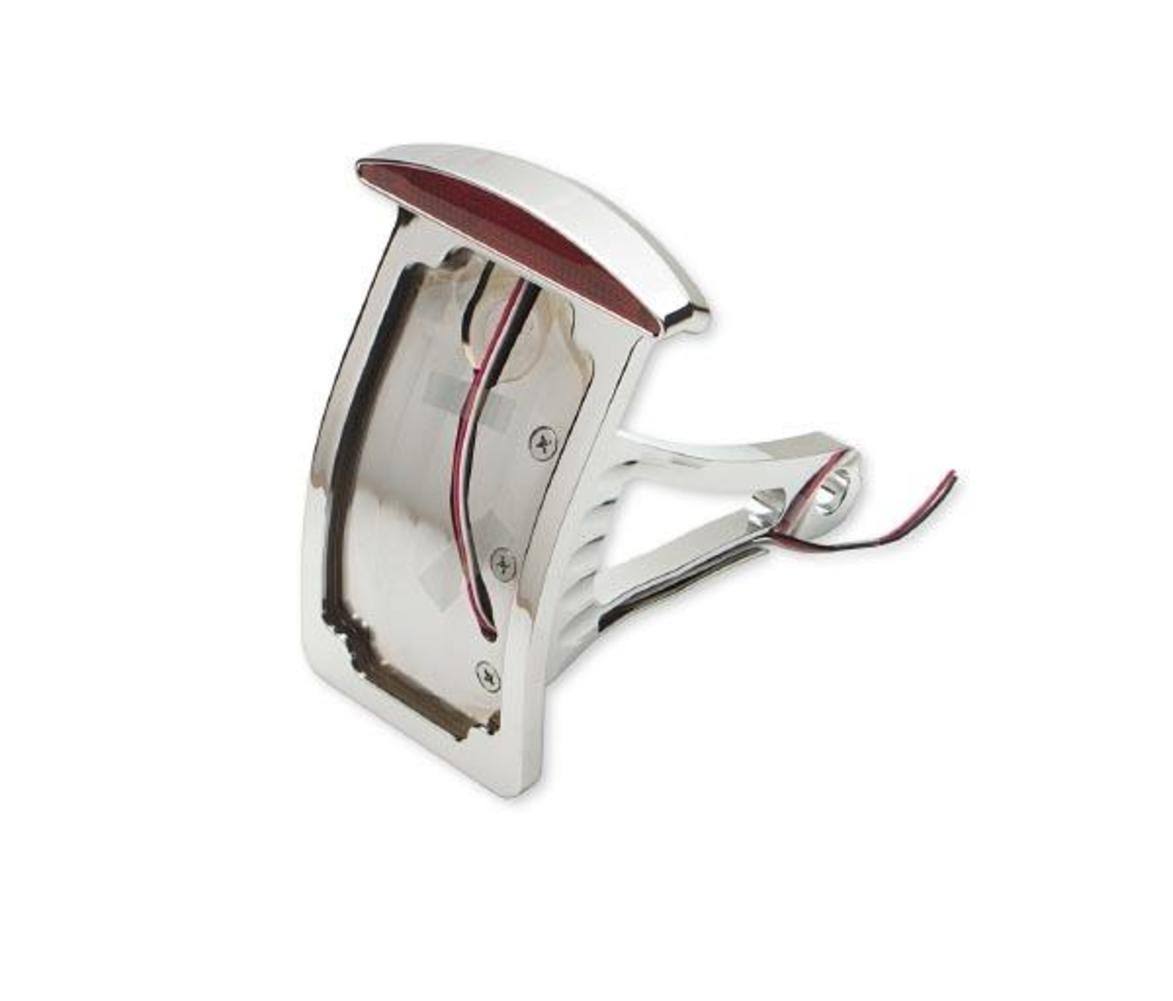 Drag Specialties 2010-0552 Axle Mount Taillight/License Plate Mount - Half-Moon - Curved Vertical