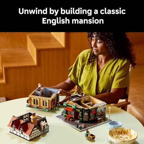 LEGO Icons Tudor Corner Building Set for Adults 18+ - DIY Miniature House Kit - Collectible Mini House Building Set for Men and Women
