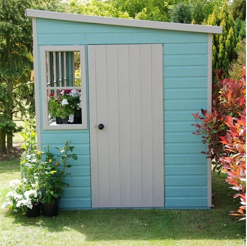 10&prime; x 10&prime; Sun Pent Wooden Garden Potting Shed