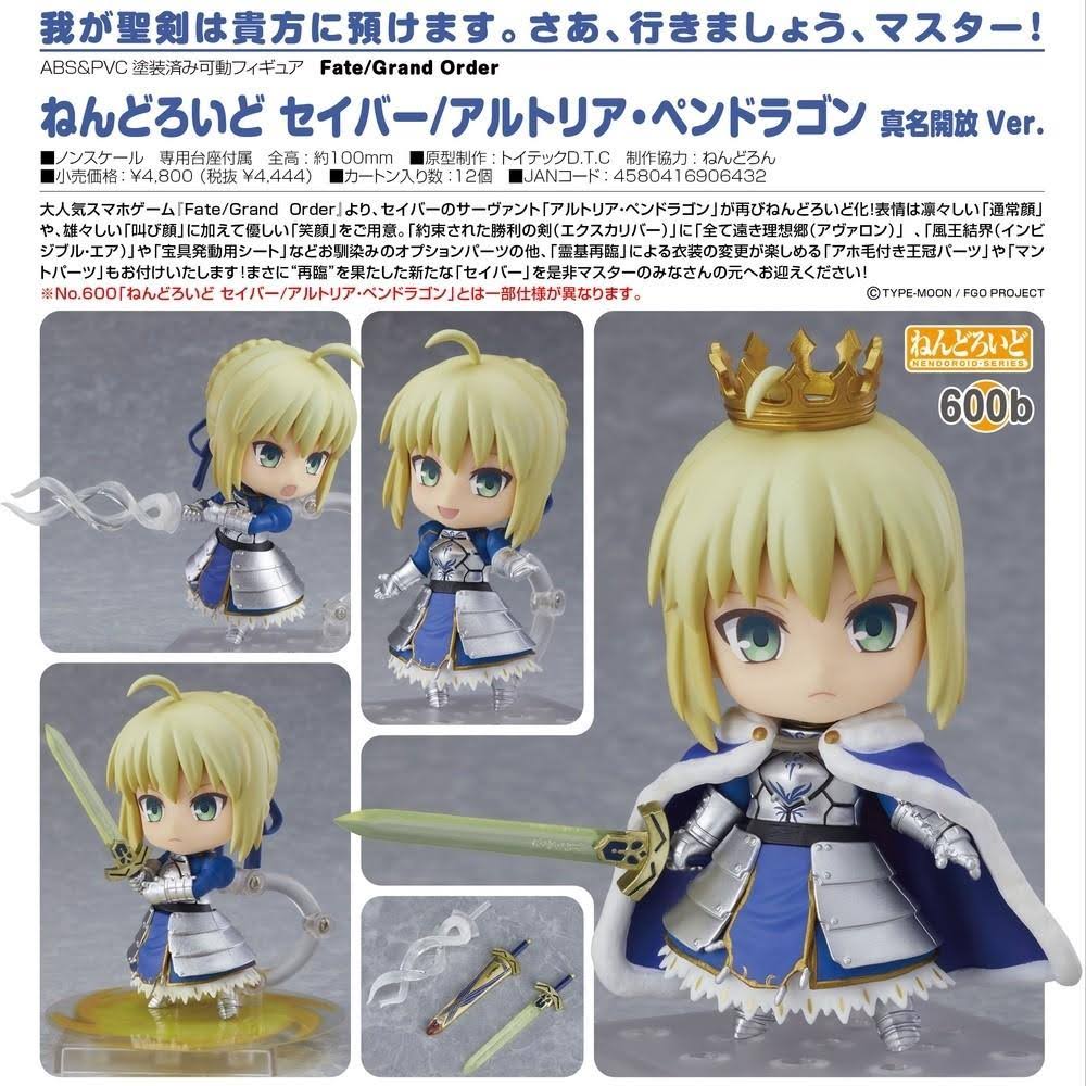Nendoroid Fate/Grand Order Saber/Altria Pendragon: True Name Revealed Ver.