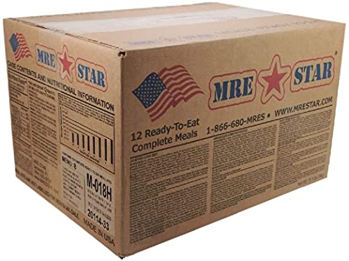MRE Meals Emergency Food Supply Military Camping Survival Case of 12 Meals mfg. 2021 Prepper Prepping Supplies