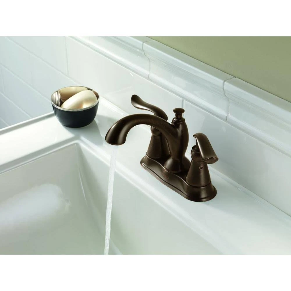 Delta 2593-RBTP-DST Linden: Two Handle Tract-Pack Centerset Bathroom Faucet - Venetian Bronze