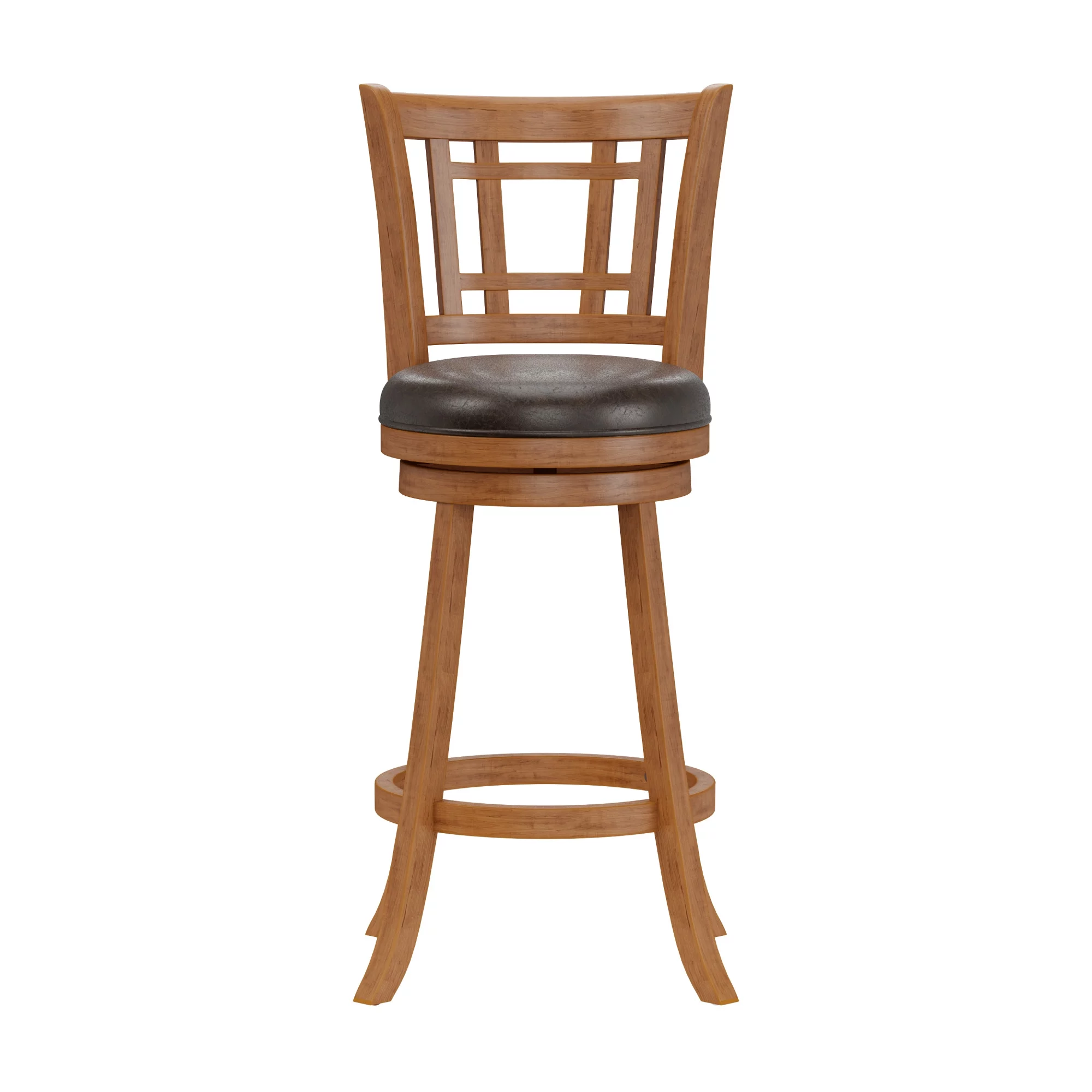 Hillsdale Furniture Fairfox Bar Stool with 360-Degree Swivel, Brown