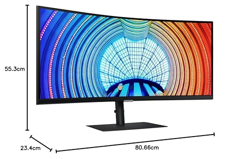 SAMSUNG Viewfinity S65UA Series 34-Inch Ultrawide QHD Curved Monitor, 100Hz, USB-C, HDR10 (1 Billion Colors), Height Adjustable Stand