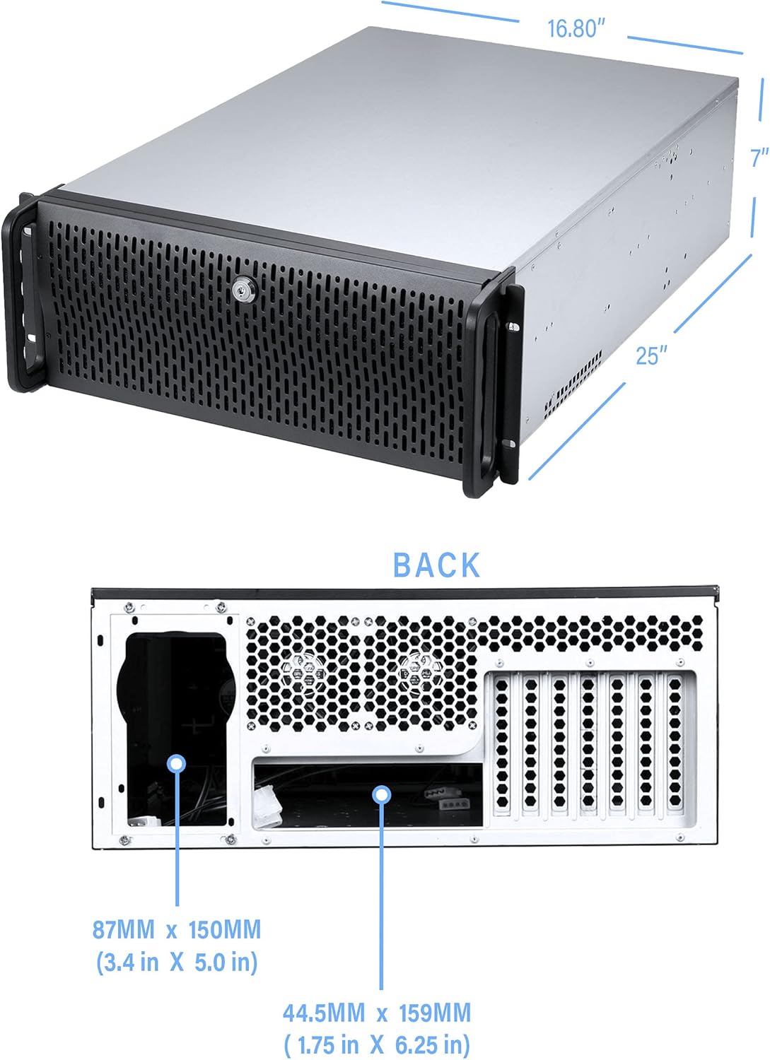 Rosewill 4U Server Chassis 15 Bay Server Case 15x 3.5 HDD Bays, E-ATX Board, Rackmount Server Case