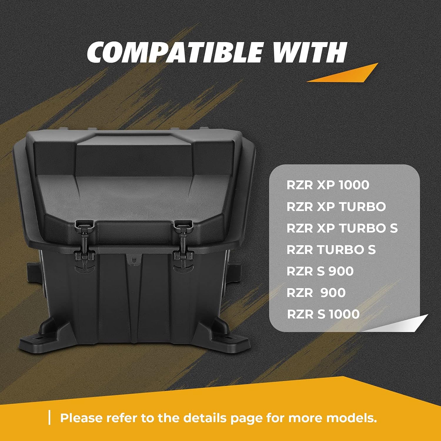 RZR XP 1000 Storage Box, Kemimoto Cargo Bed Box 2881193 Compatible With Polaris RZR XP 1000/4/ 900/4/ 1000 S 2014-2022