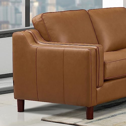 Hydeline Bella Top Grain Leather Chair, Cognac