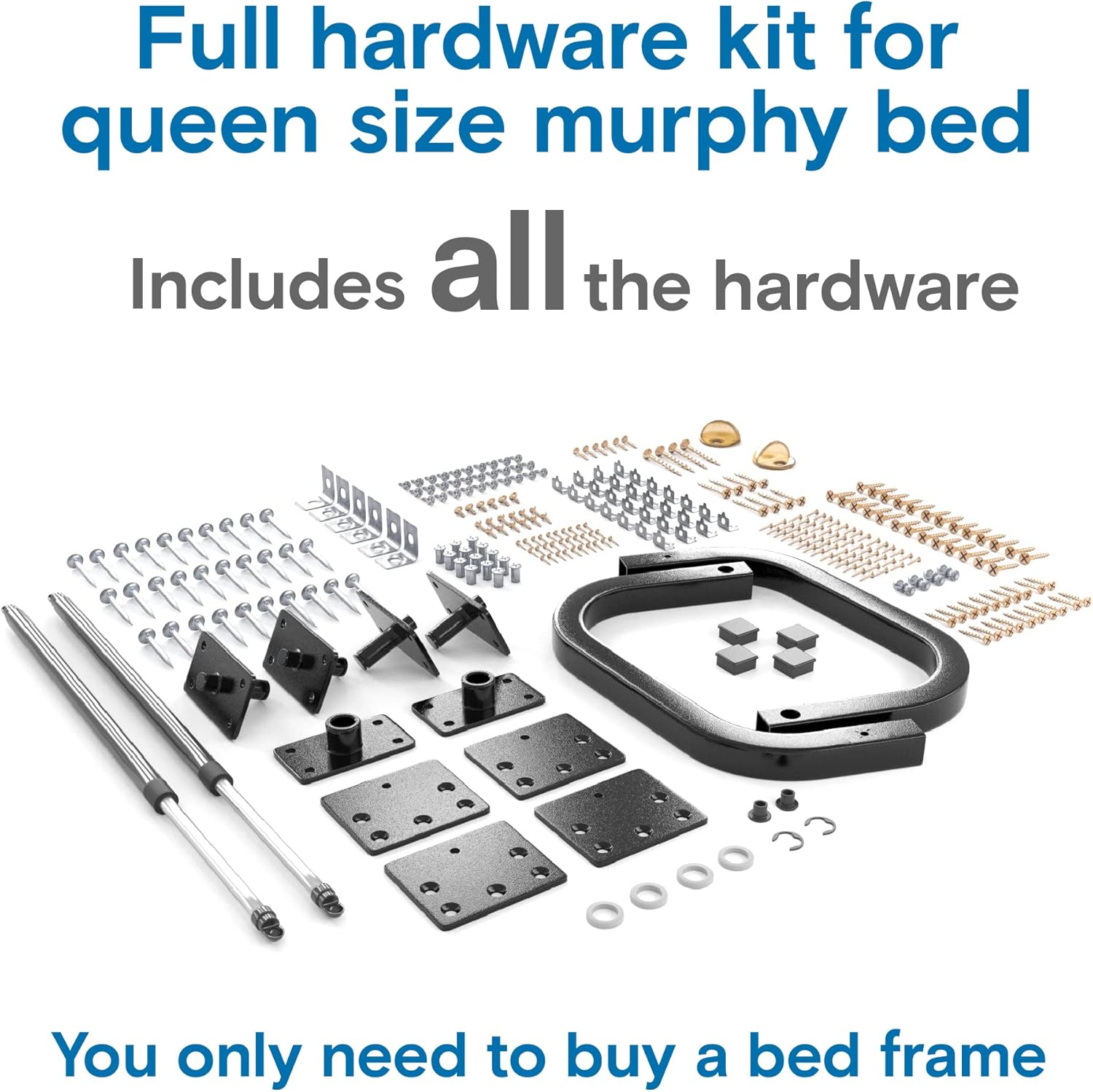 Murphy Bed Queen Size, Hardware Kit Cabinet Wall Bed Folding Bed