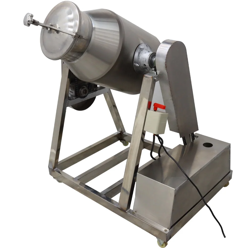 PreAsion 60L Stainless Steel Dry Powder Mixer Metal Metallurgy Powder Blender Drum Powder Blender 110V