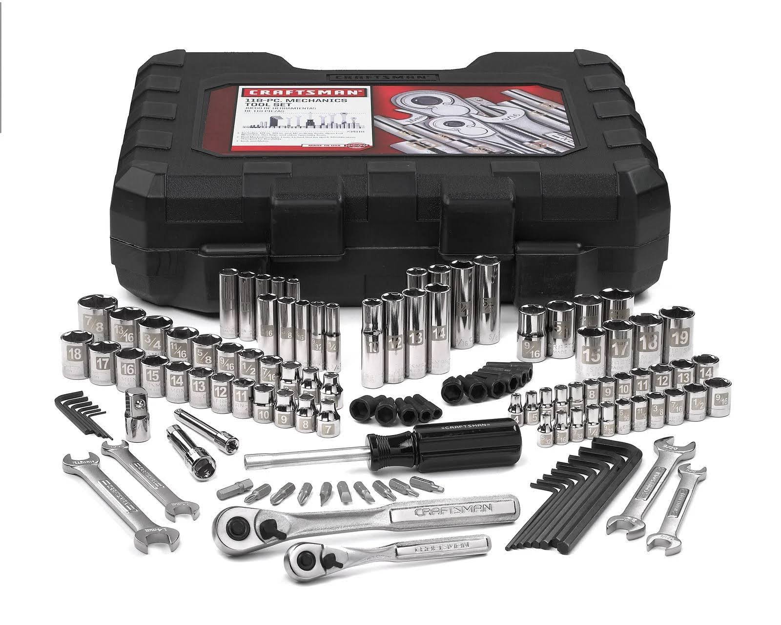 Craftsman 118 pc. Mechanic&s Tool Set, Steel