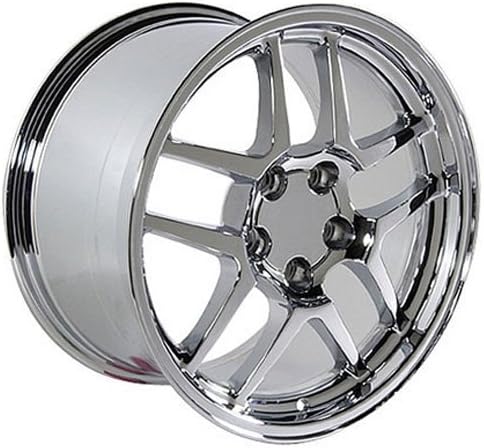 Partsynergy Replacement For 18" Rim fits 1988-2004 Chevrolet Corvette C5 Z06 Style Chrome 18x10.5 Chrome Wheel
