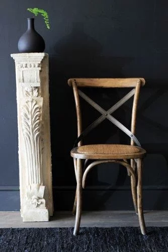 Homelala Set of 2 Black Mid Century Modern Farmhouse Antique Cross Back Chair With X Back Assembled Solid Real Wooden Frame