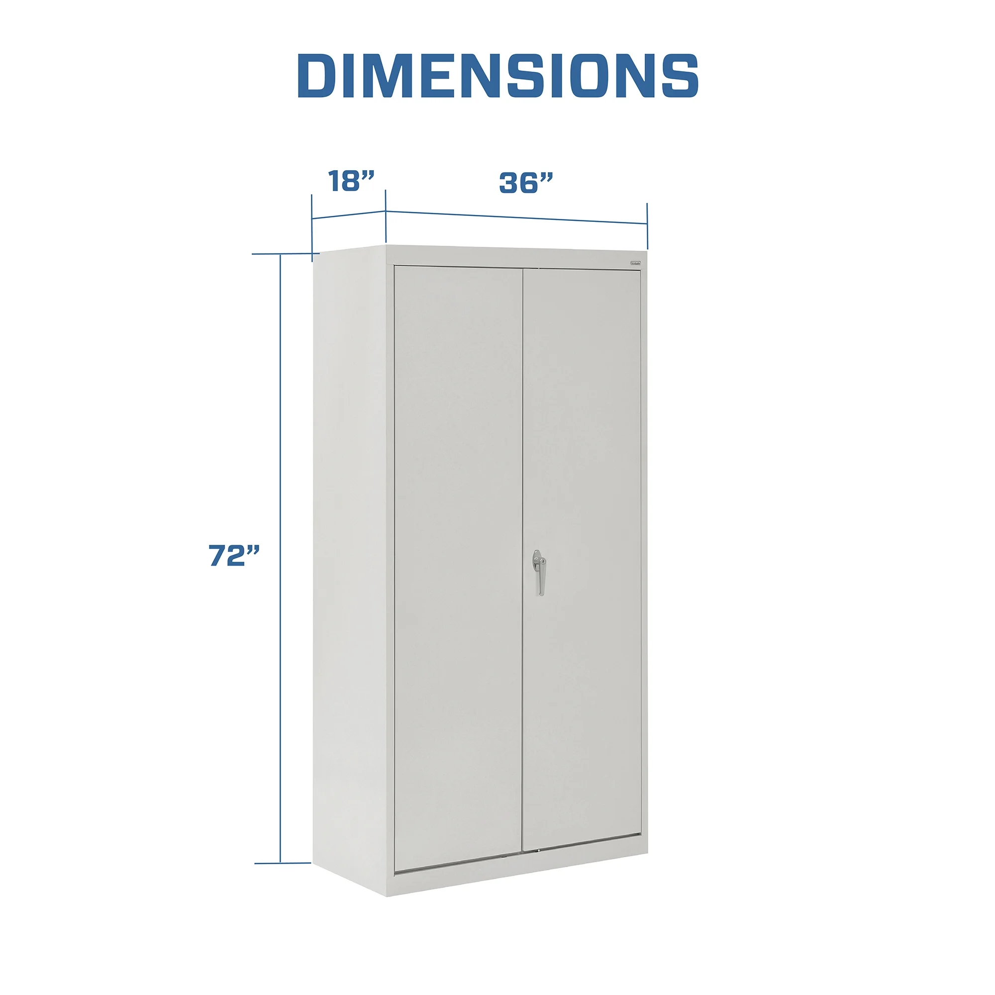 Classic Series 36"W x 72"H x 18"D Combination Storage Cabinet with Adjustable Shelves, Dove Grey - Curated Treasures Market