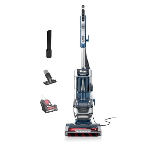 Shark Upright Vacuum, Stratos with DuoClean PowerFins, HairPro, Powered Lift-Away, Self-Cleaning Brushroll, & Odor Neutralizer Technology, Navy